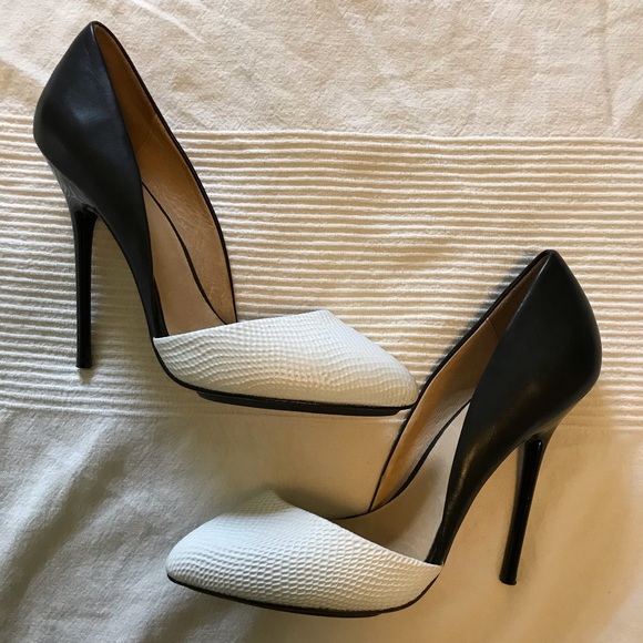 L.A.M.B. Shoes - L.A.M.B. two-tone black white heels, worn once, 9